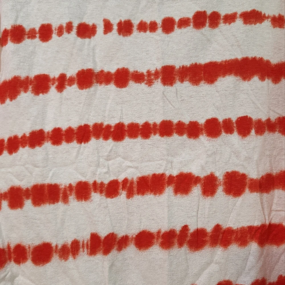 Women's Talbots Orange/Coral Striped Shirt, Size L - Picture 4 of 11